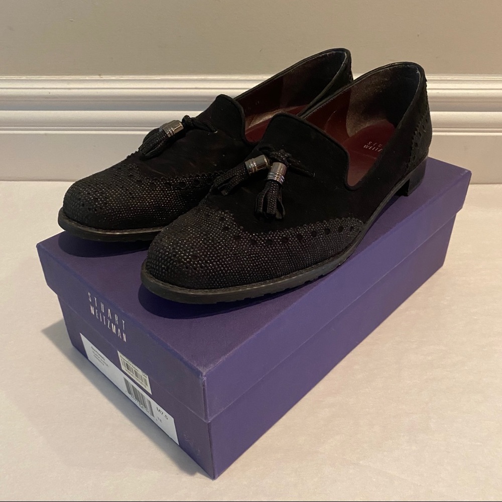 Stuart Weitzman Black Guything Loafers